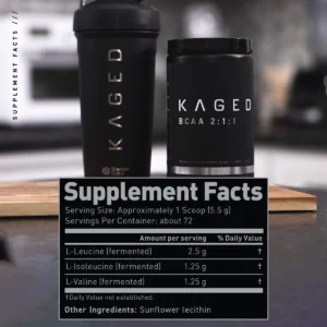 Kaged BCAA 2:1:1 - Essential Amino Acids for Muscle Recovery Supplement Facts