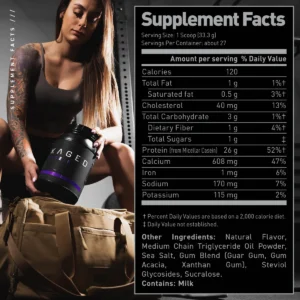 Kaged Casein Protein - Slow-Release Muscle Recovery Supplement Facts