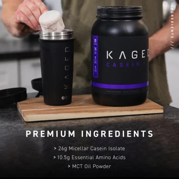 Kaged Casein Protein - Slow-Release Muscle Recovery Ingredients