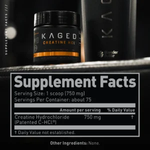 Kaged Creatine HCL - Superior Absorption and Muscle Support Supplement facts