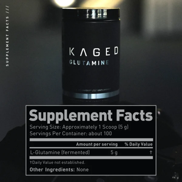 Kaged Glutamine - Essential Amino Acid for Muscle Recovery Supplement Facts
