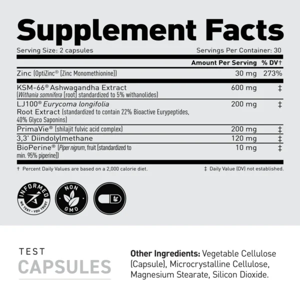 Kaged test 60 Servings supplement facts
