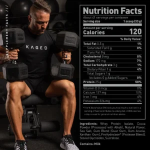 Kaged Whey Protein Isolate - Pure and Fast-Absorbing Protein Source Supplement Facts