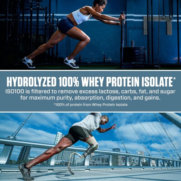 Dymatize ISO 100 Hydrolyzed – 100% Whey Protein Isolate – 2.26 Kg (5 Lb), Gourmet Chocolate