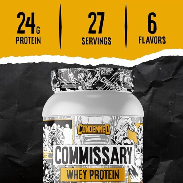 CONDEMNED Labz Commissary - Whey Protein - Isolate, Hydrolyzed & Concentrate Protein - Low Carb, Pre or Post Workout Recovery, Low Calorie Meal Replacement - 27 Servings