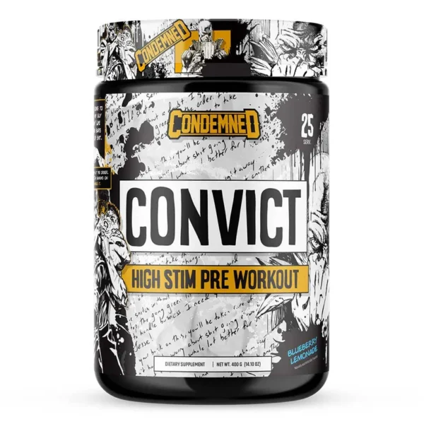 Convict NEW High Stim Pre-Workout blueberry lemonade