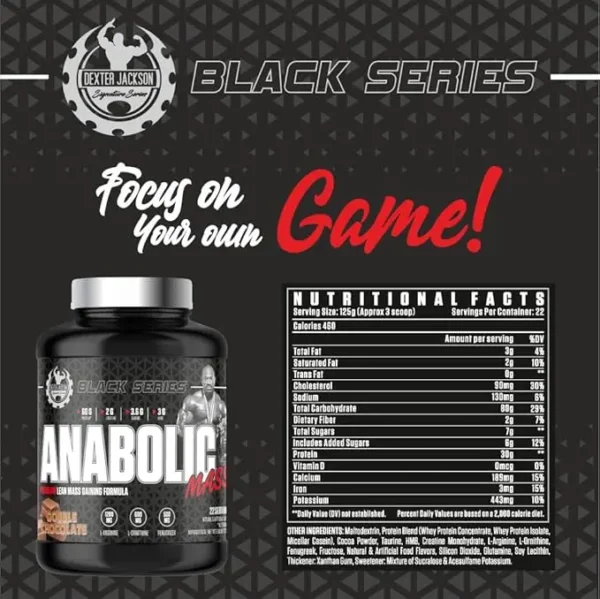 DEXTER JACKSON Black Series Anabolic Mass Gainer Ingredients