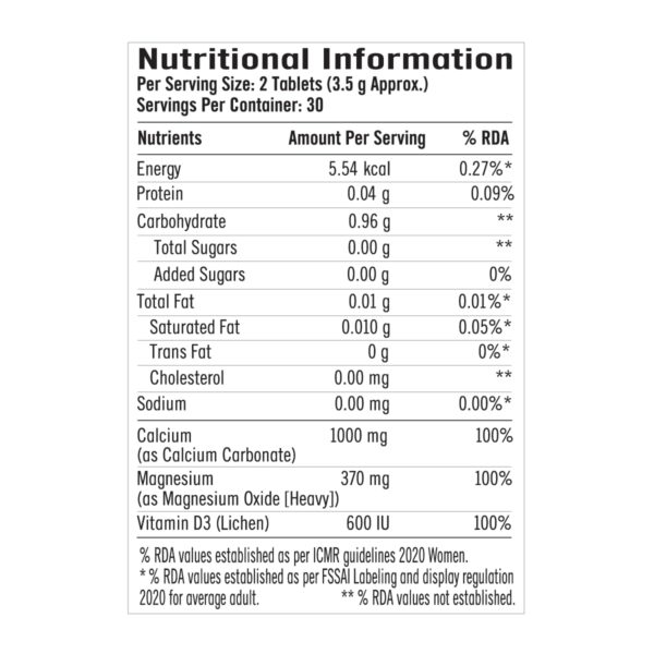 GNC Calcium Plus 1000mg with Magnesium and Vitamin D3 Cap - 60 Tabs