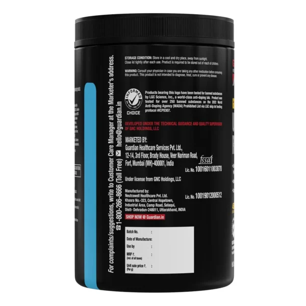 GNC AMP Gold Series BCAA Advanced Vitamin B6 - 400 gm Features