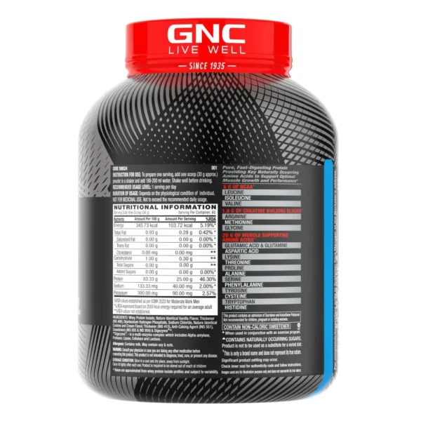 GNC AMP Pure Isolate - 25g Protein, 5g BCAA, Low Carb - 1.81 Kg (3.9 Lb)ft