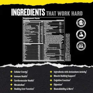 Universal Nutrition Animal Pak 44 Packs supplement facts