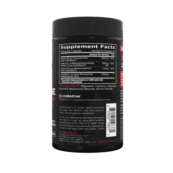 Unmatched Cregaatine Capsules - 60 Servings Right