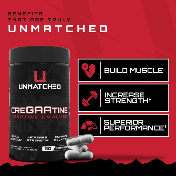 Unmatched Cregaatine Capsules - 60 Servings Features