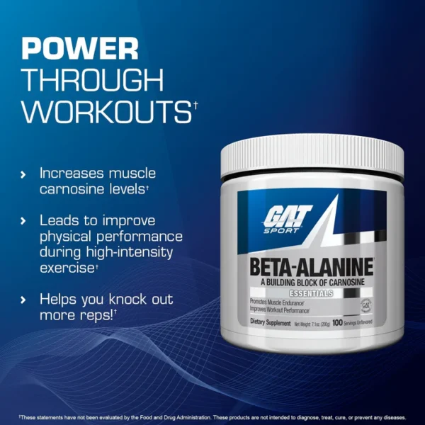 GAT SPORT BETA-ALANINE - 100 Servings Features