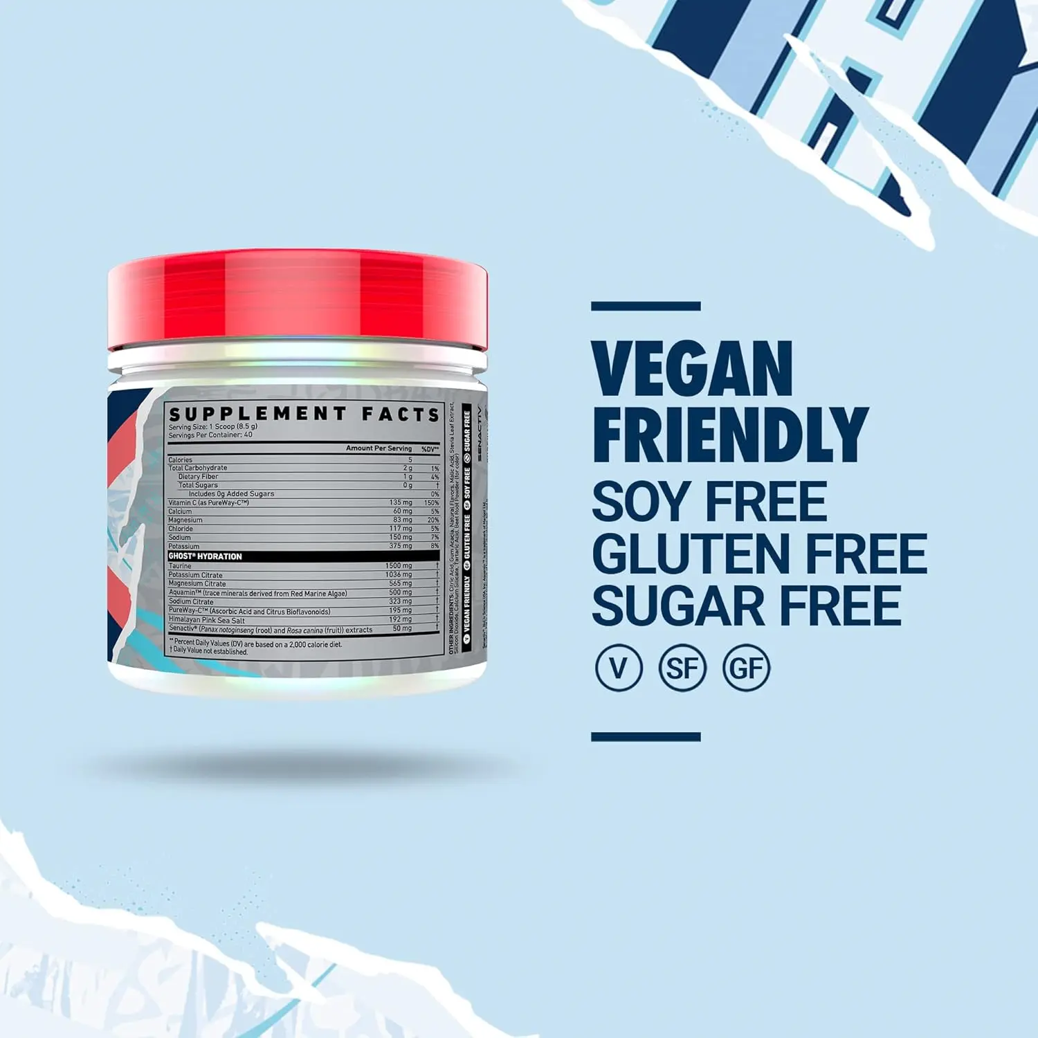 GHOST Hydration, 40 Serv, Electrolyte Powder_sf