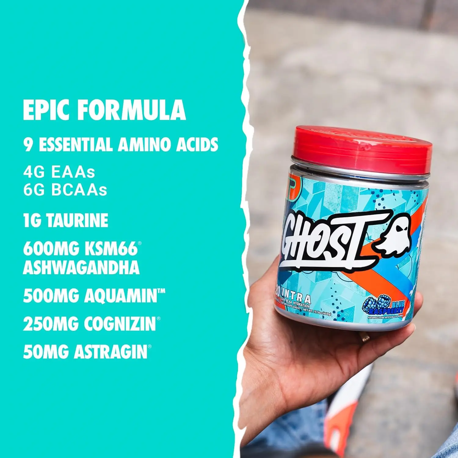 GHOST INTRA EAA BCAA HYDRATION, 430G_ingredients