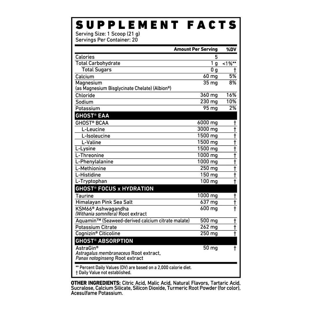 GHOST INTRA EAA BCAA HYDRATION, 430G_supplement_facts