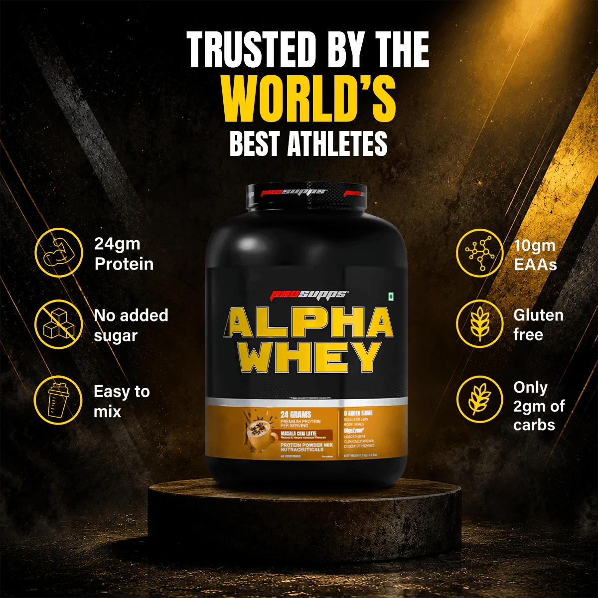 Prosupps Alpha Whey Protein Powder 1.98kg feautre