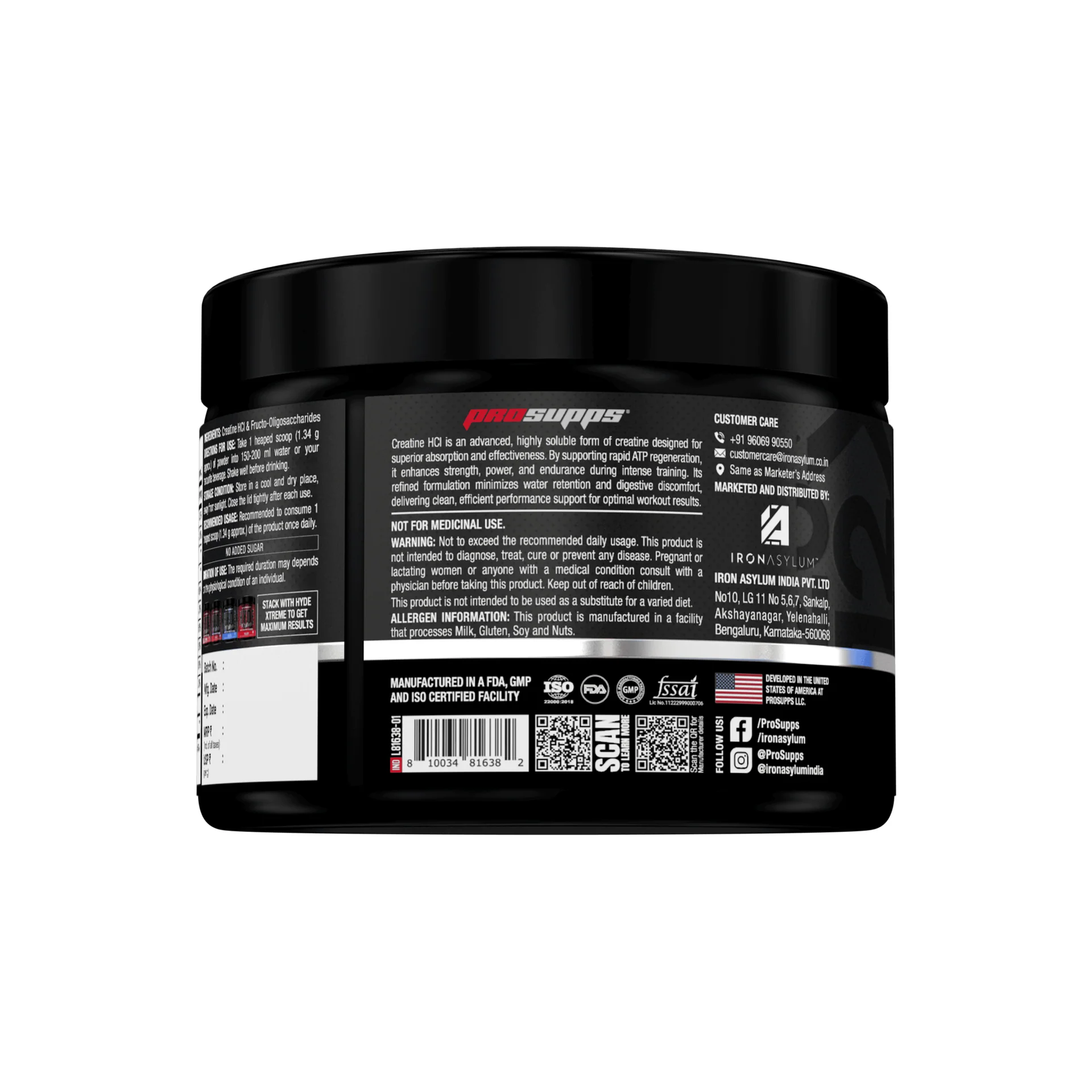 Prosupps Creatine HCL Side v2