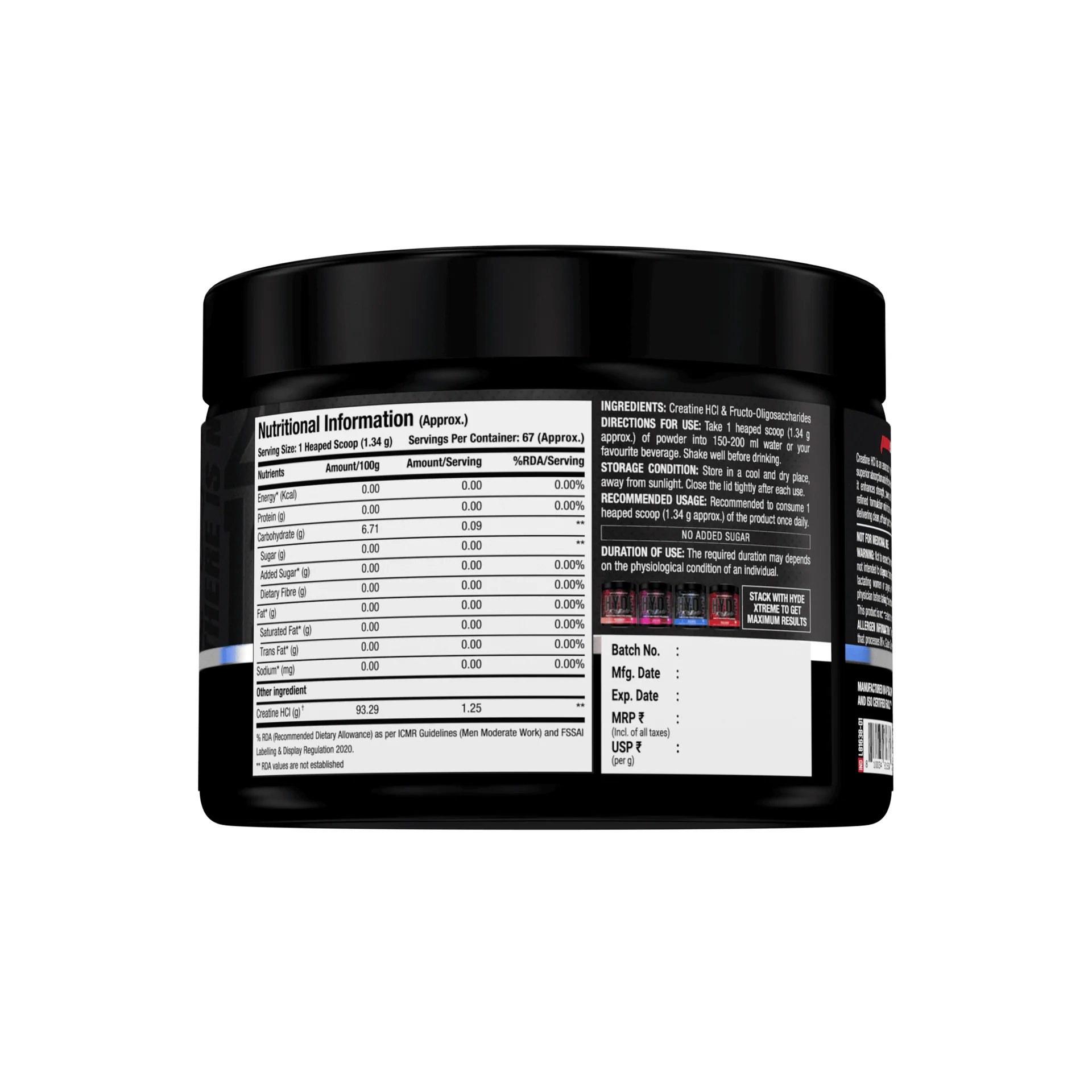 Prosupps Creatine HCL Side